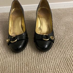 Patent Coach black with gold
